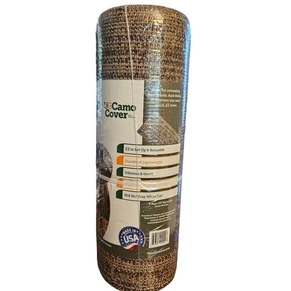 EZ Camo Cover 4.5'x12' Brown - Stealthy Hideout Deer Hunting Waterfowl Hunting - Picture 3 of 7